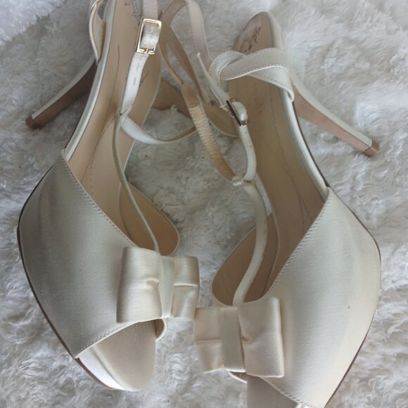 VINTAGE KATE SPADE OPEN TOE BOW HEEL 8 1/2 - Picture 2 of 6